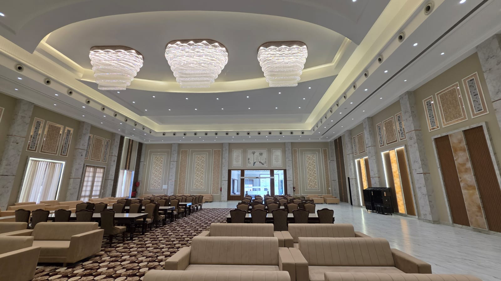 Elegant banquet hall setup for grand events